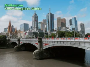 white bridge across city buildings