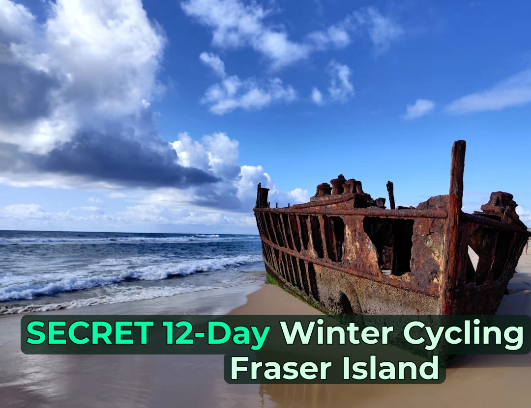 Ever wondered what it’s like to cycle through winter on Fraser Island? 🚴‍♂️❄️
