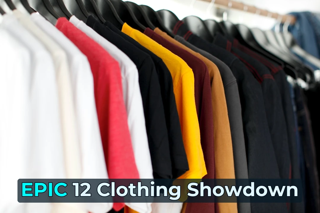 closeup of hanged shirts on rack