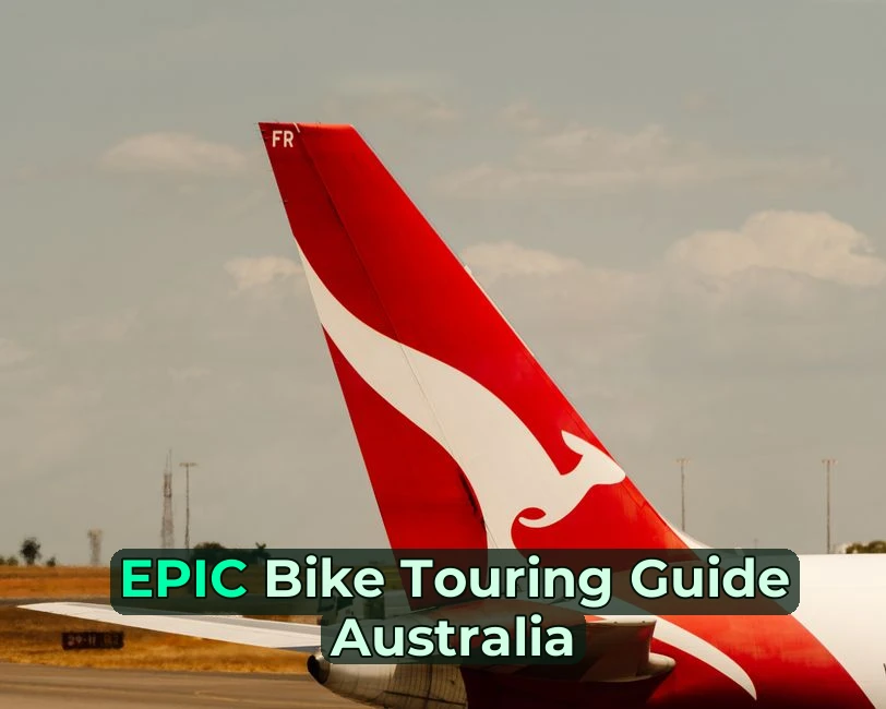 Close-up of a Qantas airplane tail on an airstrip in Eaton, Australia.